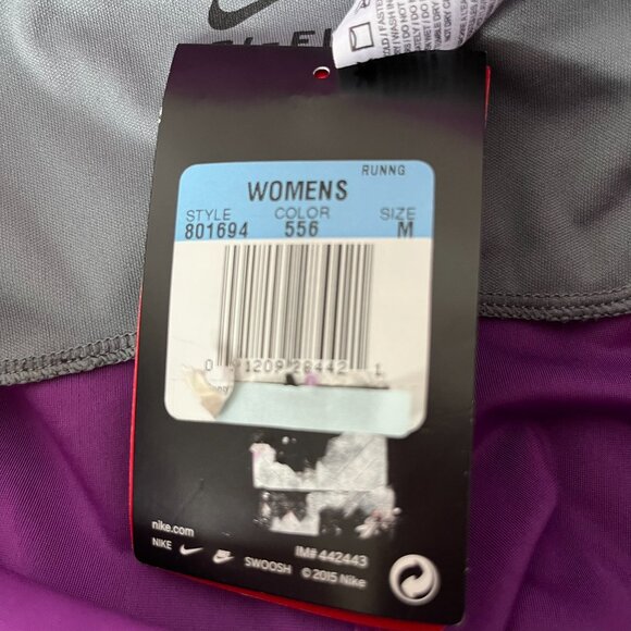 NWT Nike Power Speed Running Capris Tights Cosmic Purple Women's Medium M 801694 - Picture 11 of 14